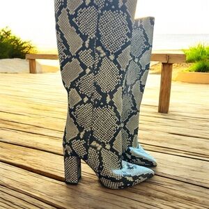 I.N.C Snakeskin Patterned Women's Boots